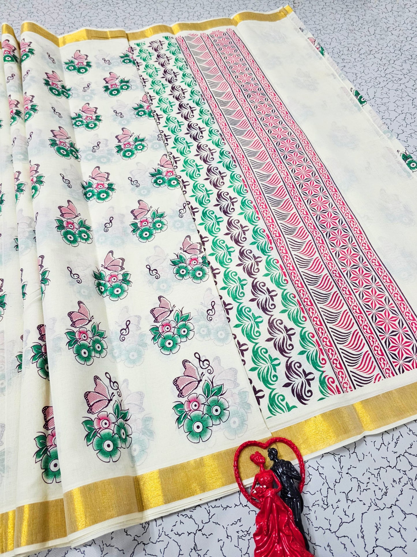 PRINTED WORK Kerala COTTON SAREES