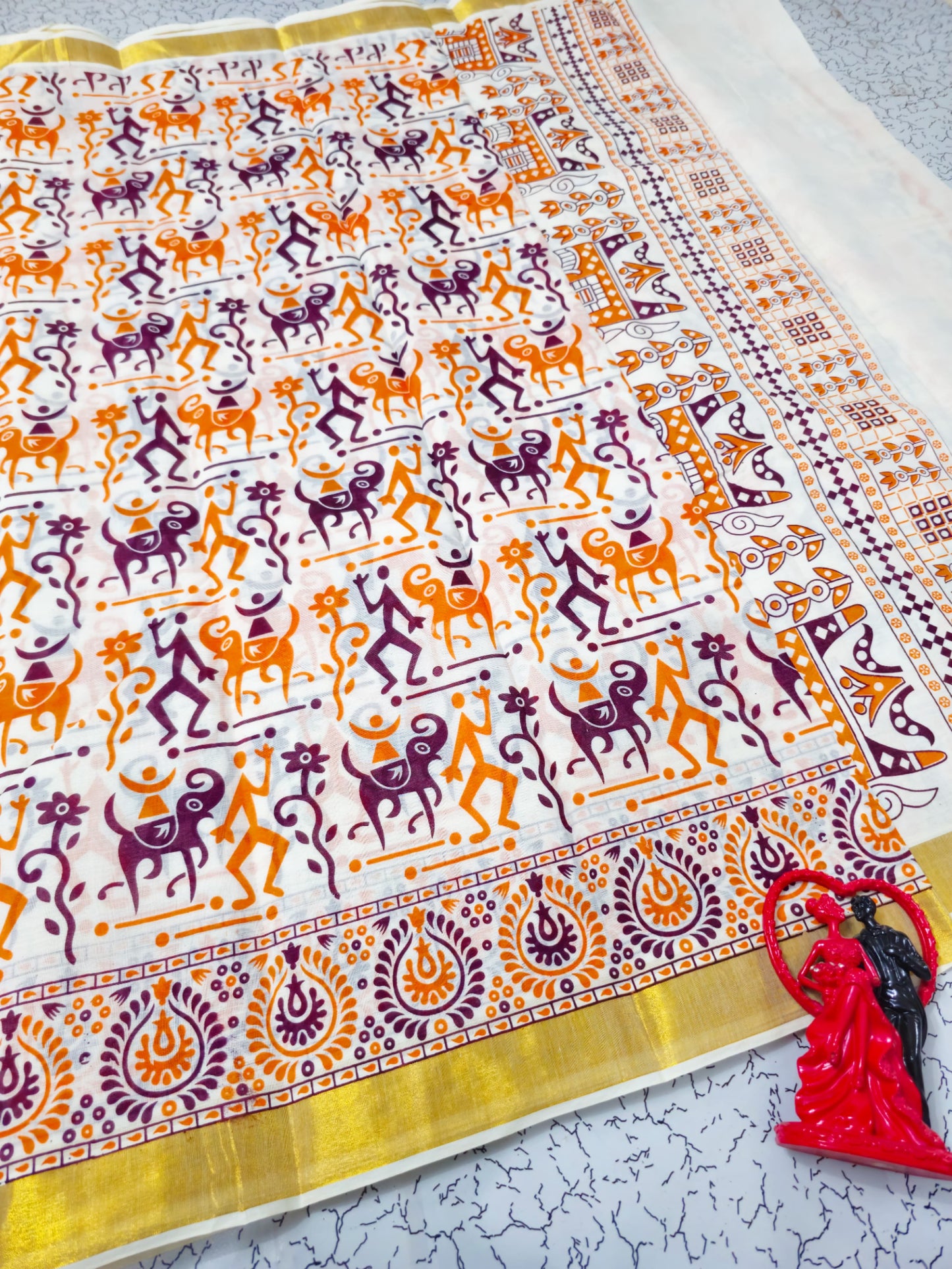 PRINTED WORK Kerala COTTON SAREES