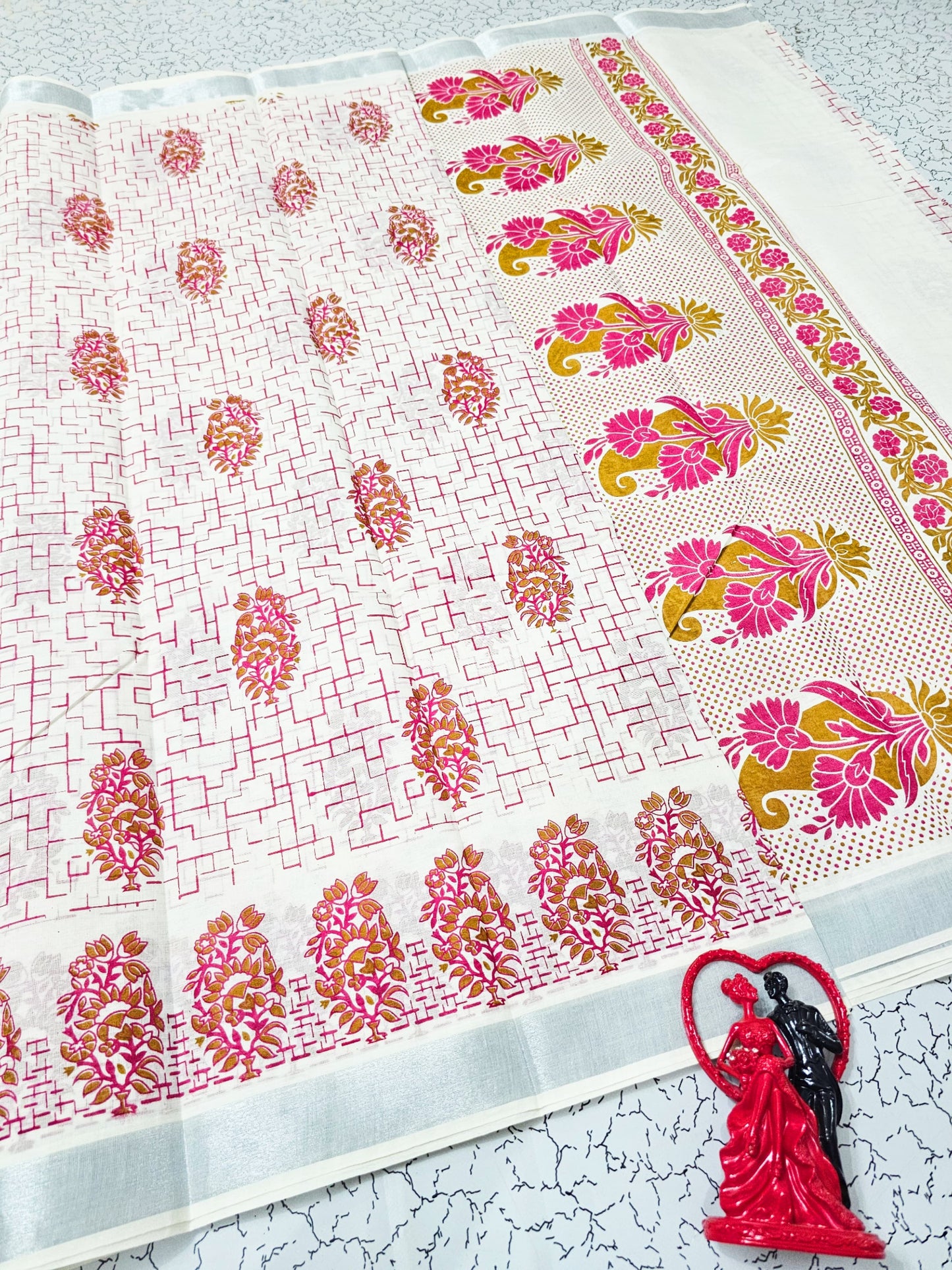 PRINTED WORK Kerala COTTON SAREES