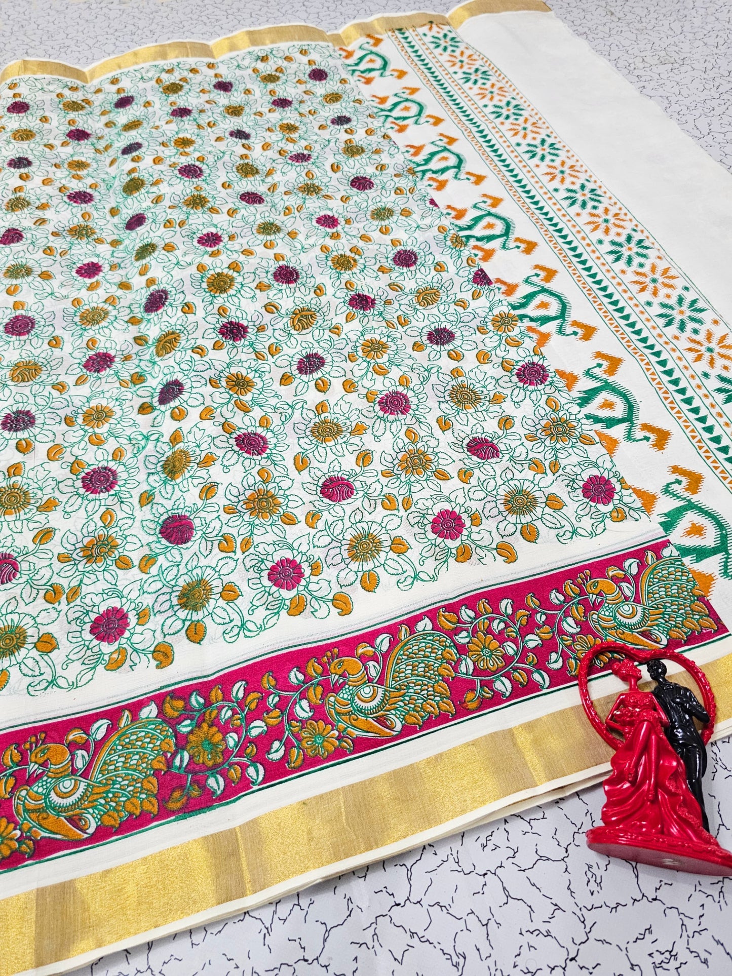 PRINTED WORK Kerala COTTON SAREES