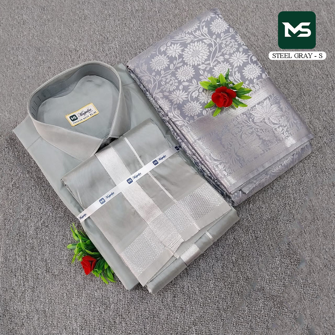 Royal Couple Combo - Steel gray silver