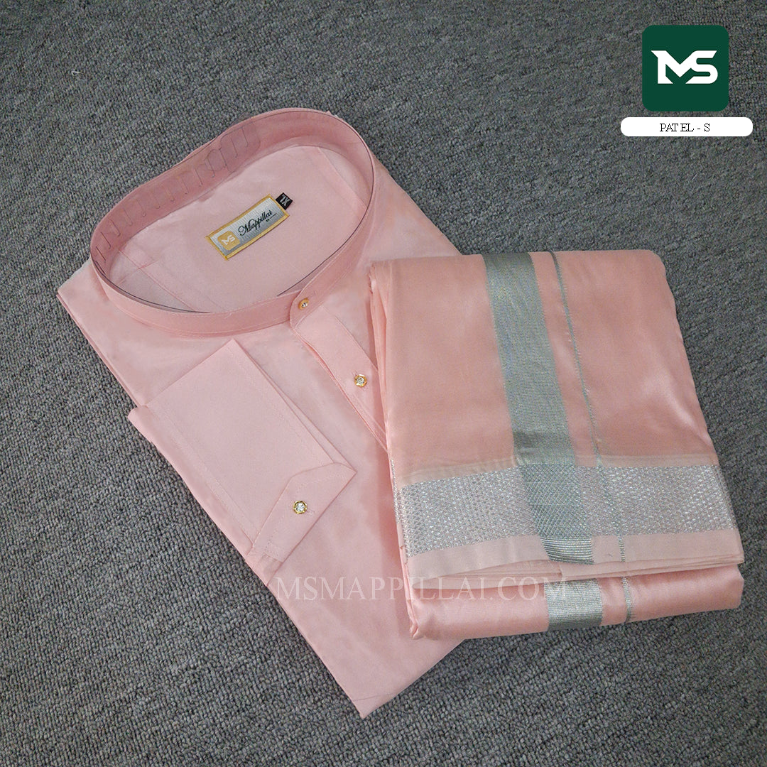 Royal Kurta Dhoti set Patel - silver