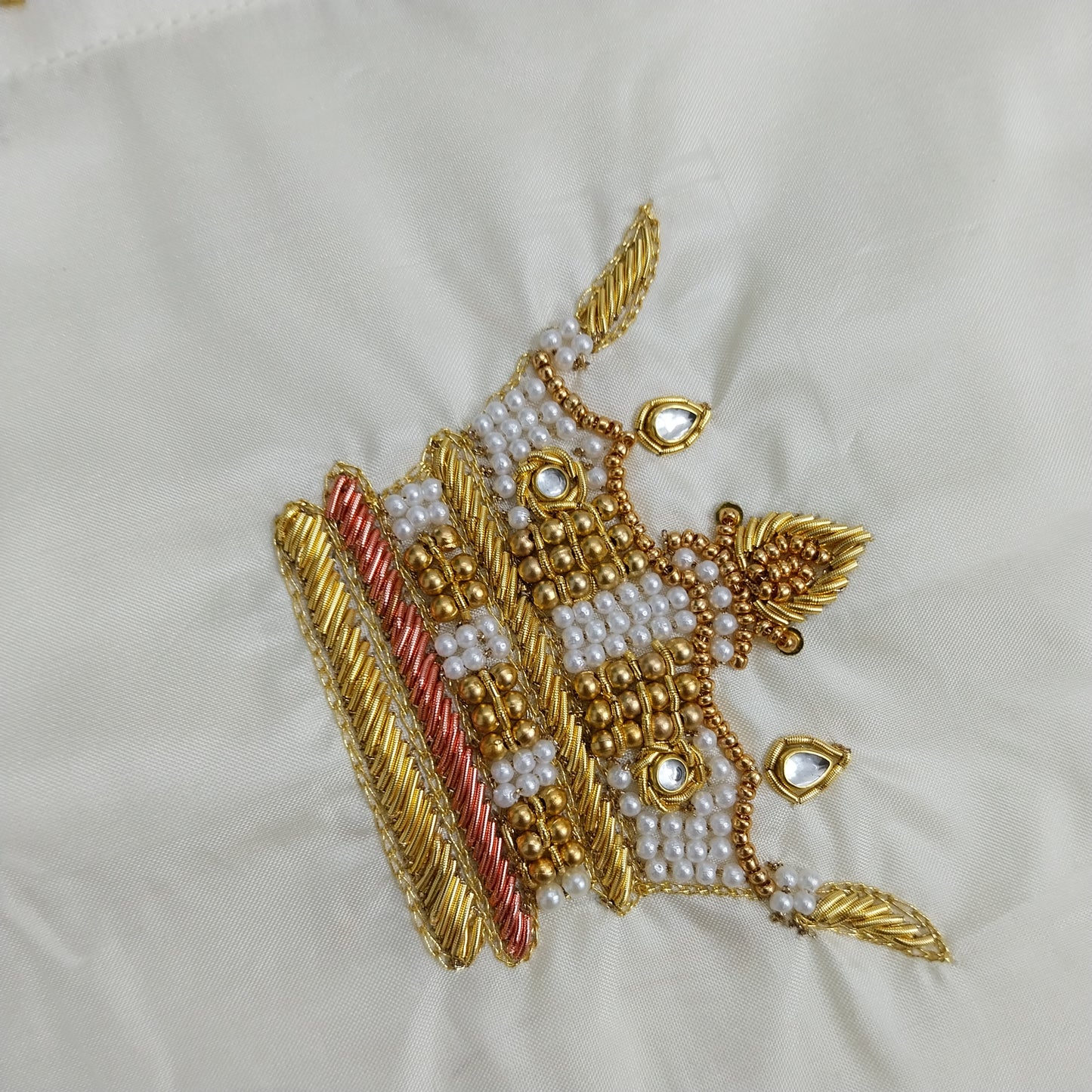 Pure Silk Dhoti Set for Men – Hand Embroidered Aari Work Wedding Wear