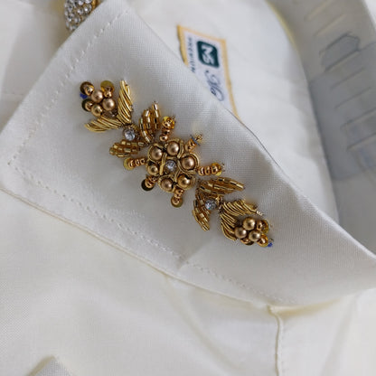 Pure Silk Dhoti Set for Men – Hand Embroidered Aari Work Wedding Wear