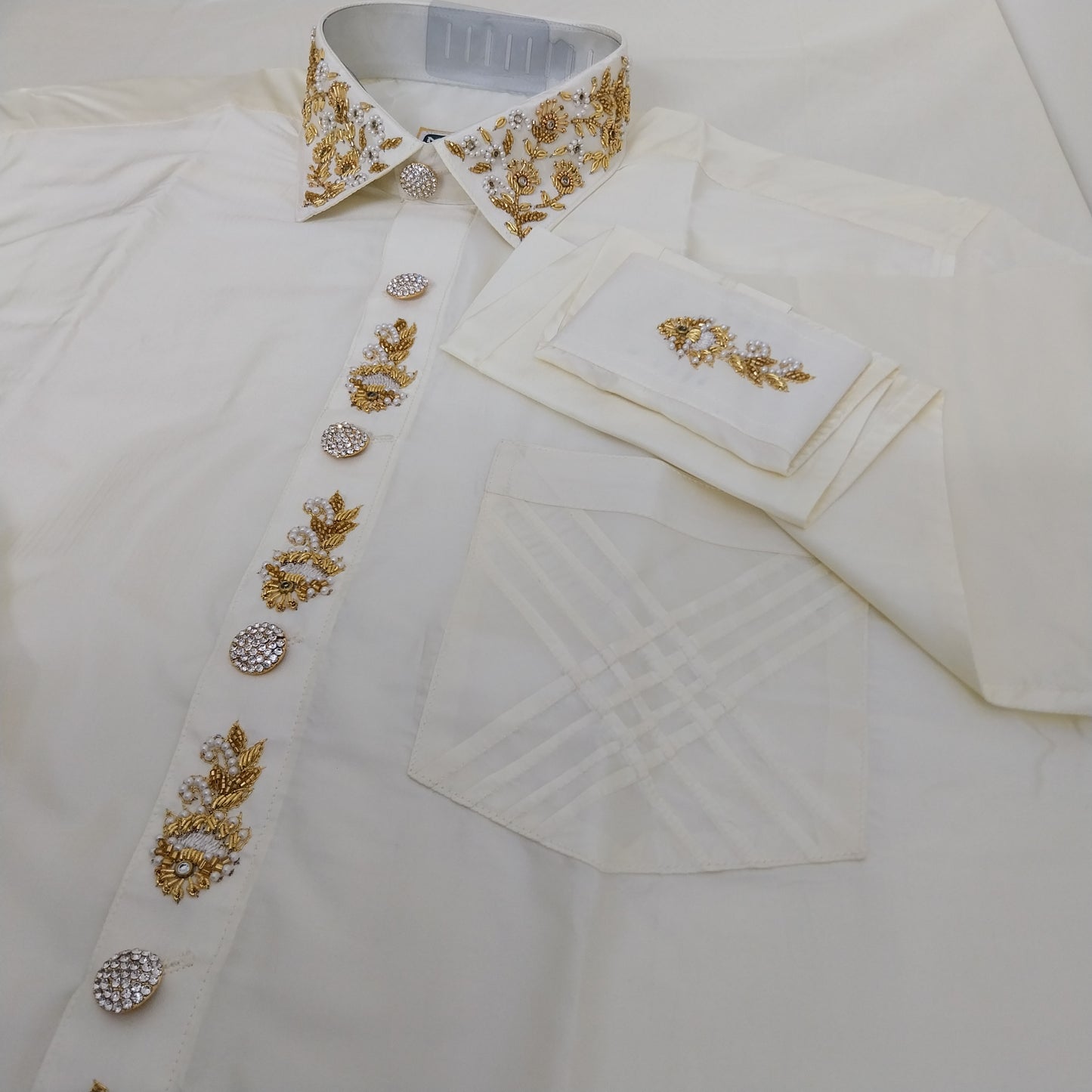 Pure Silk Dhoti Set for Men – Hand Embroidered Aari Work Wedding Wear RIW02