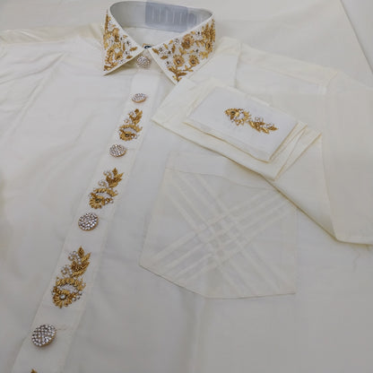 Pure Silk Dhoti Set for Men – Hand Embroidered Aari Work Wedding Wear RIW02