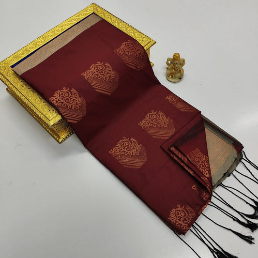 ARANI SOFT SILK WITH EMBOSSED WEDDING SAREES