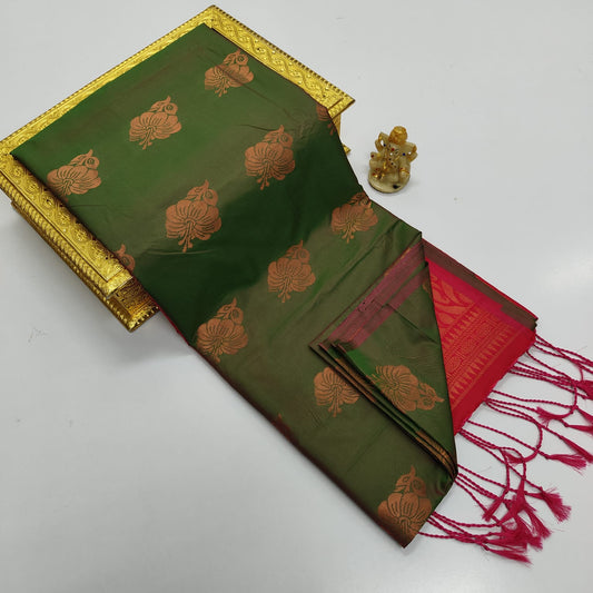 ARANI SOFT SILK WITH EMBOSSED WEDDING SAREES