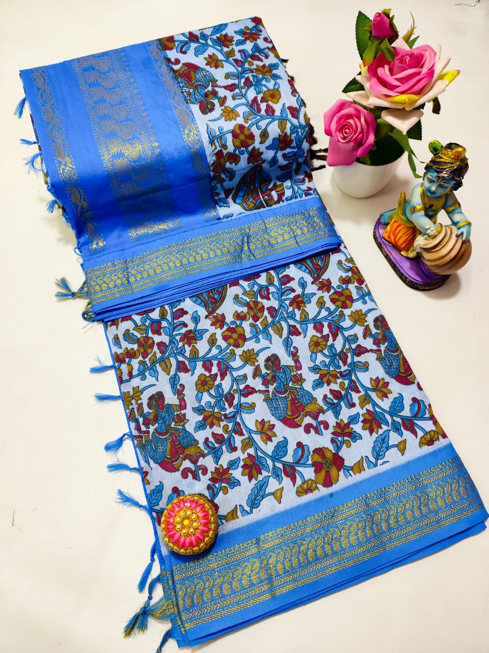 Printed kalyani cotton saree normal wash