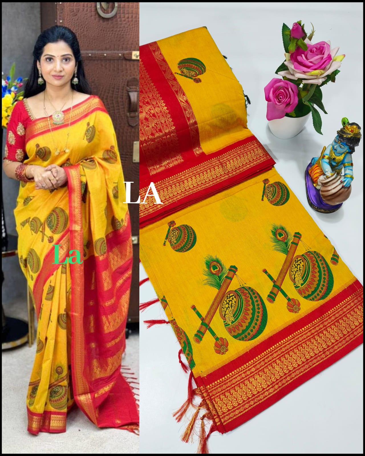 Printed kalyani cotton saree normal wash