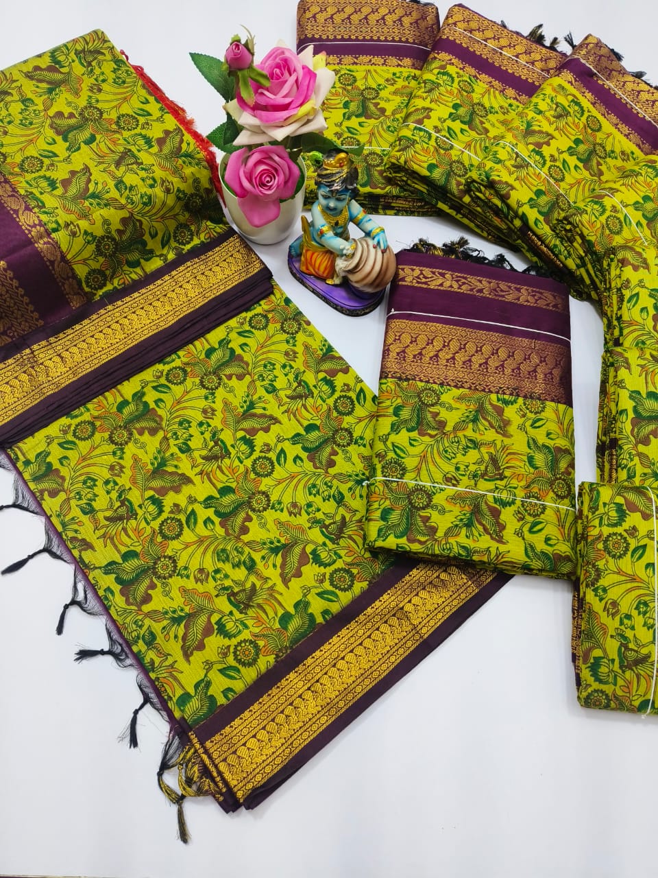Printed kalyani cotton saree normal wash