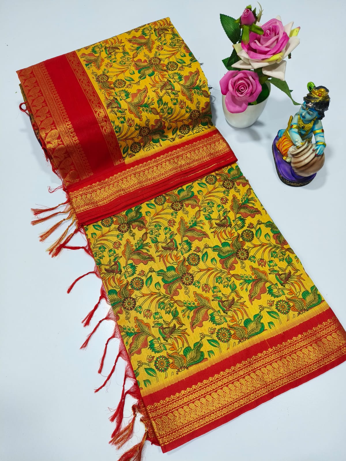 Printed kalyani cotton saree normal wash