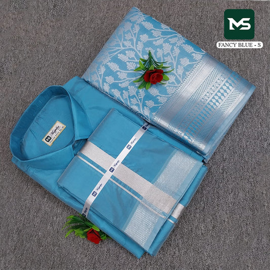 Royal Couple Combo - Fancy Bule Silver