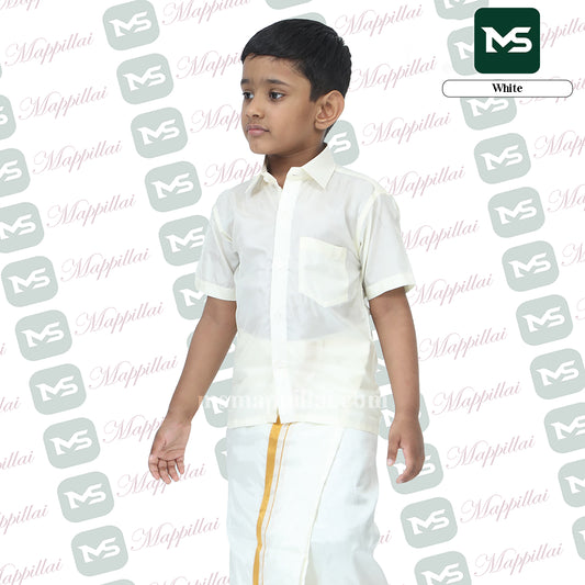 Kutti Mappillai for kids Shirt and Dhoti White