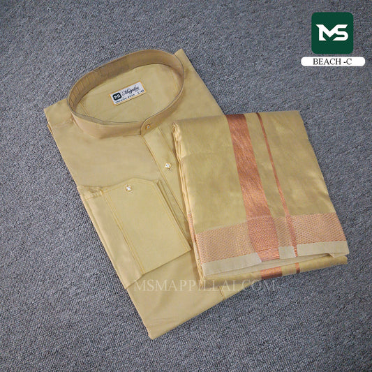 Royal Kurta Dhoti set Beach - Copper
