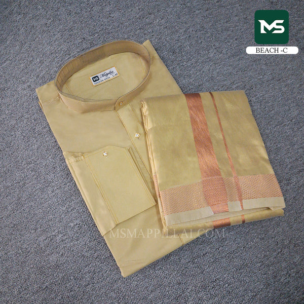 Royal Kurta Dhoti set Beach - Copper
